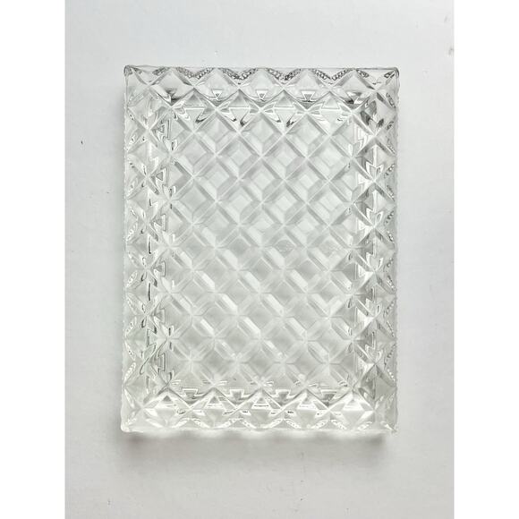 1970s Vintage Gold Tone Glass Floral Casket Vanity Jewelry Trinket Box 4 1/2” - Picture 9 of 9